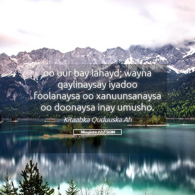 Picture 05 - Muujintii 12:2 SOM - oo uur bay lahayd; wayna qaylinaysay iyadoo - Bible Verse Picture