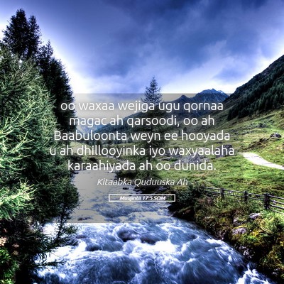Picture 05 - Muujintii 17:5 SOM - oo waxaa wejiga ugu qornaa magac ah qarsoodi, oo - Bible Verse Picture