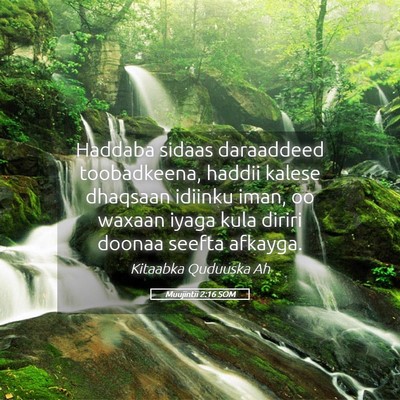 Picture 05 - Muujintii 2:16 SOM - Haddaba sidaas daraaddeed toobadkeena, haddii - Bible Verse Picture