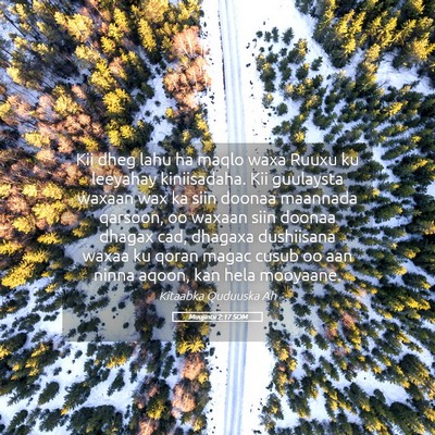 Picture 05 - Muujintii 2:17 SOM - Kii dheg lahu ha maqlo waxa Ruuxu ku leeyahay - Bible Verse Picture