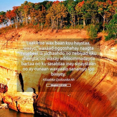 Picture 05 - Muujintii 2:20 SOM - Laakiinse wax baan kuu haystaa, waayo, waxaad - Bible Verse Picture