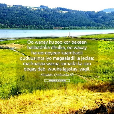 Picture 05 - Muujintii 20:9 SOM - Oo waxay ku soo kor baxeen ballaadhka dhulka, oo - Bible Verse Picture