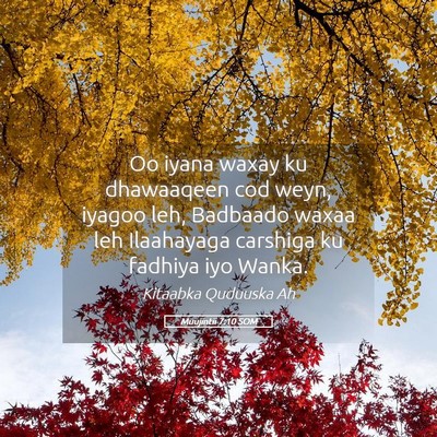 Picture 05 - Muujintii 7:10 SOM - Oo iyana waxay ku dhawaaqeen cod weyn, iyagoo - Bible Verse Picture