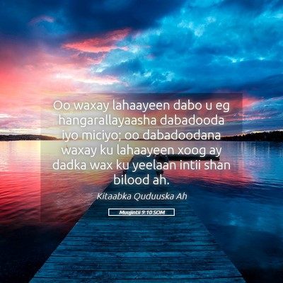 Picture 05 - Muujintii 9:10 SOM - Oo waxay lahaayeen dabo u eg hangarallayaasha - Bible Verse Picture