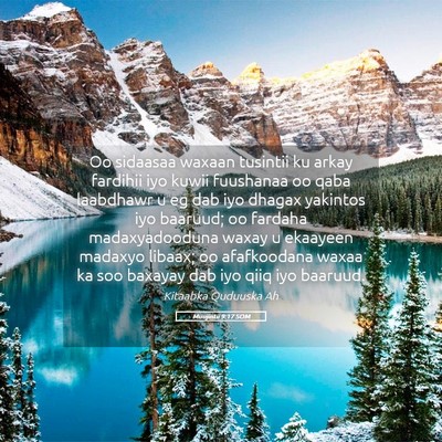 Picture 05 - Muujintii 9:17 SOM - Oo sidaasaa waxaan tusintii ku arkay fardihii iyo - Bible Verse Picture