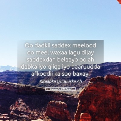 Picture 05 - Muujintii 9:18 SOM - Oo dadkii saddex meelood oo meel waxaa lagu dilay - Bible Verse Picture