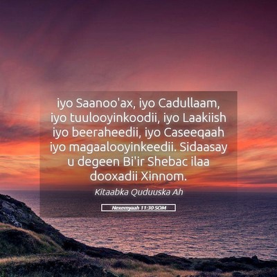 Picture 05 - Nexemyaah 11:30 SOM - iyo Saanoo'ax, iyo Cadullaam, iyo - Bible Verse Picture