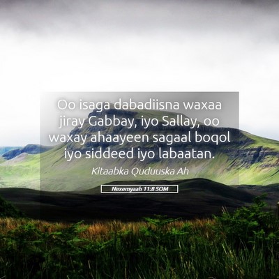 Picture 05 - Nexemyaah 11:8 SOM - Oo isaga dabadiisna waxaa jiray Gabbay, iyo - Bible Verse Picture