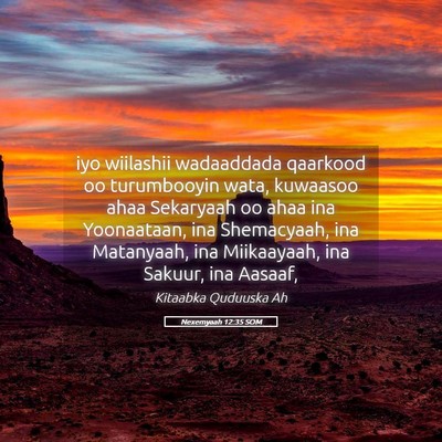 Picture 05 - Nexemyaah 12:35 SOM - iyo wiilashii wadaaddada qaarkood oo turumbooyin - Bible Verse Picture