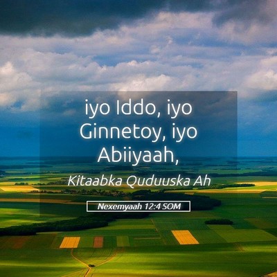 Picture 05 - Nexemyaah 12:4 SOM - iyo Iddo, iyo Ginnetoy, iyo - Bible Verse Picture