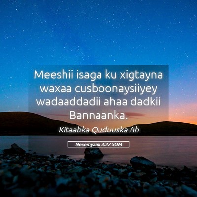 Picture 05 - Nexemyaah 3:22 SOM - Meeshii isaga ku xigtayna waxaa cusboonaysiiyey - Bible Verse Picture