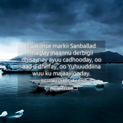 Picture 05 - Nexemyaah 4:1 SOM - Laakiinse markii Sanballad maqlay inaannu - Bible Verse Picture