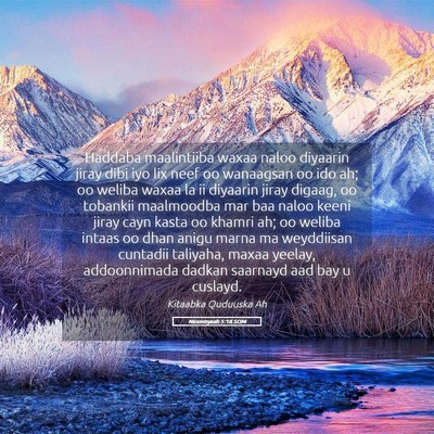 Picture 05 - Nexemyaah 5:18 SOM - Haddaba maalintiiba waxaa naloo diyaarin jiray - Bible Verse Picture