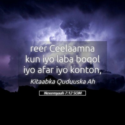 Picture 05 - Nexemyaah 7:12 SOM - reer Ceelaamna kun iyo laba boqol iyo afar iyo - Bible Verse Picture