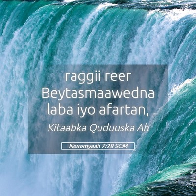 Picture 05 - Nexemyaah 7:28 SOM - raggii reer Beytasmaawedna laba iyo - Bible Verse Picture