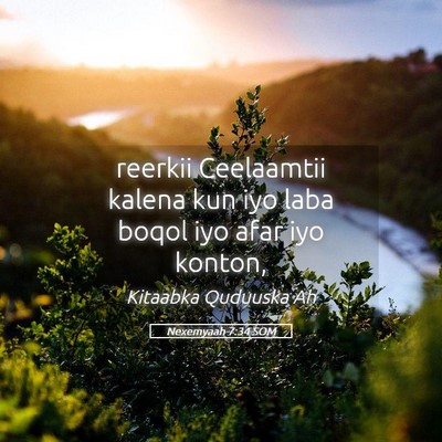 Picture 05 - Nexemyaah 7:34 SOM - reerkii Ceelaamtii kalena kun iyo laba boqol iyo - Bible Verse Picture