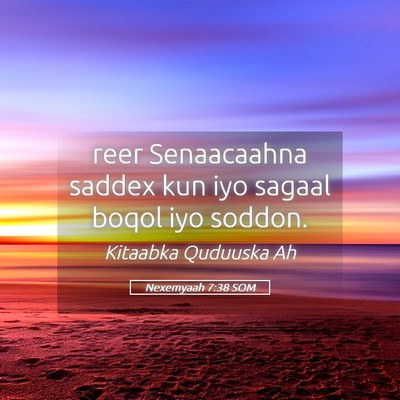 Picture 05 - Nexemyaah 7:38 SOM - reer Senaacaahna saddex kun iyo sagaal boqol iyo - Bible Verse Picture
