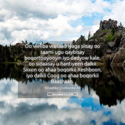 Picture 05 - Nexemyaah 9:22 SOM - Oo weliba waxaad iyaga siisay oo saami ugu - Bible Verse Picture