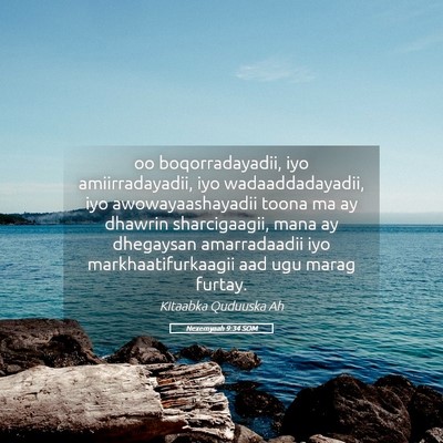 Picture 05 - Nexemyaah 9:34 SOM - oo boqorradayadii, iyo amiirradayadii, iyo - Bible Verse Picture