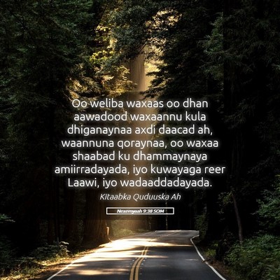 Picture 05 - Nexemyaah 9:38 SOM - Oo weliba waxaas oo dhan aawadood waxaannu kula - Bible Verse Picture