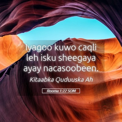 Picture 05 - Rooma 1:22 SOM - Iyagoo kuwo caqli leh isku sheegaya ayay - Bible Verse Picture