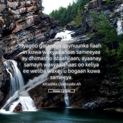Picture 05 - Rooma 1:32 SOM - Iyagoo garanaya qaynuunka Ilaah in kuwa - Bible Verse Picture