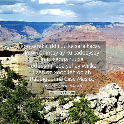 Picture 05 - Rooma 1:4 SOM - oo sarakiciddii uu ka sara kacay kuwii dhintay ay - Bible Verse Picture