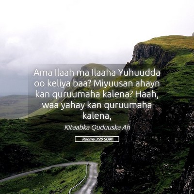 Picture 05 - Rooma 3:29 SOM - Ama Ilaah ma Ilaaha Yuhuudda oo keliya baa? - Bible Verse Picture