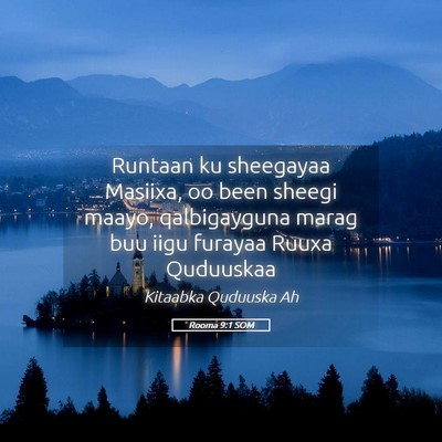 Picture 05 - Rooma 9:1 SOM - Runtaan ku sheegayaa Masiixa, oo been sheegi - Bible Verse Picture