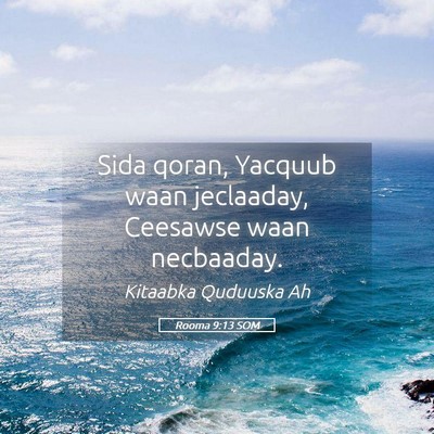 Picture 05 - Rooma 9:13 SOM - Sida qoran, Yacquub waan jeclaaday, Ceesawse waan - Bible Verse Picture