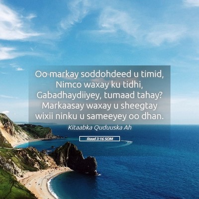 Picture 05 - Ruud 3:16 SOM - Oo markay soddohdeed u timid, Nimco waxay ku - Bible Verse Picture
