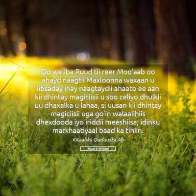 Picture 05 - Ruud 4:10 SOM - Oo weliba Ruud tii reer Moo'aab oo ahayd naagtii - Bible Verse Picture