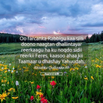 Picture 05 - Ruud 4:12 SOM - Oo farcanka Rabbigu kaa siin doono naagtan - Bible Verse Picture