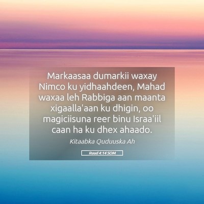 Picture 05 - Ruud 4:14 SOM - Markaasaa dumarkii waxay Nimco ku yidhaahdeen, - Bible Verse Picture