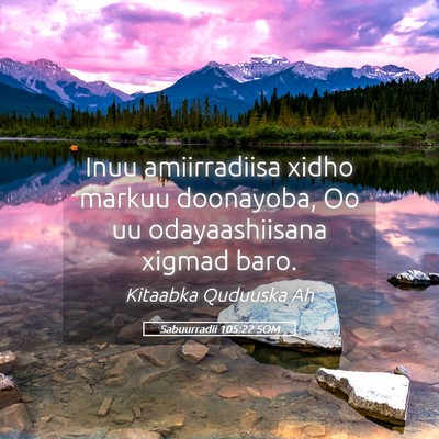 Picture 05 - Sabuurradii 105:22 SOM - Inuu amiirradiisa xidho markuu doonayoba, Oo uu - Bible Verse Picture