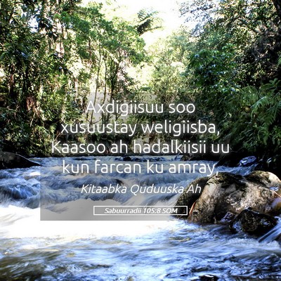 Picture 05 - Sabuurradii 105:8 SOM - Axdigiisuu soo xusuustay weligiisba, Kaasoo ah - Bible Verse Picture