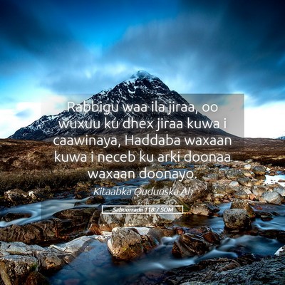 Picture 05 - Sabuurradii 118:7 SOM - Rabbigu waa ila jiraa, oo wuxuu ku dhex jiraa - Bible Verse Picture