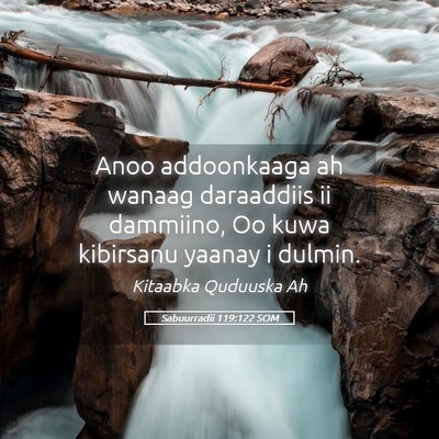 Picture 05 - Sabuurradii 119:122 SOM - Anoo addoonkaaga ah wanaag daraaddiis ii - Bible Verse Picture