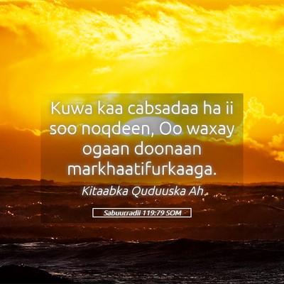 Picture 05 - Sabuurradii 119:79 SOM - Kuwa kaa cabsadaa ha ii soo noqdeen, Oo waxay - Bible Verse Picture