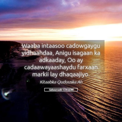 Picture 05 - Sabuurradii 13:4 SOM - Waaba intaasoo cadowgaygu yidhaahdaa, Anigu - Bible Verse Picture