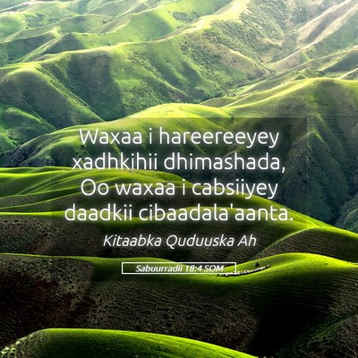 Picture 05 - Sabuurradii 18:4 SOM - Waxaa i hareereeyey xadhkihii dhimashada, Oo - Bible Verse Picture