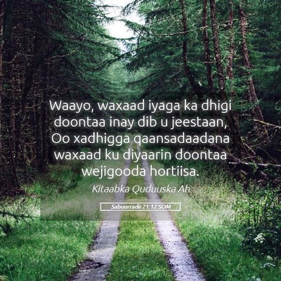 Picture 05 - Sabuurradii 21:12 SOM - Waayo, waxaad iyaga ka dhigi doontaa inay dib u - Bible Verse Picture