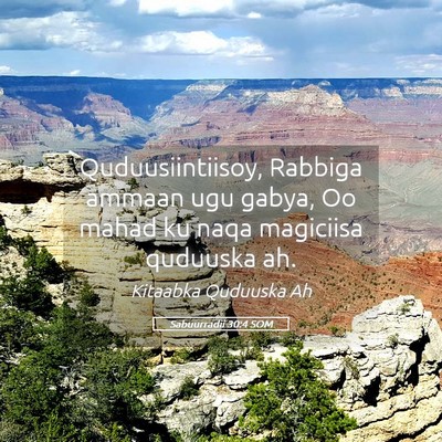 Picture 05 - Sabuurradii 30:4 SOM - Quduusiintiisoy, Rabbiga ammaan ugu gabya, Oo - Bible Verse Picture
