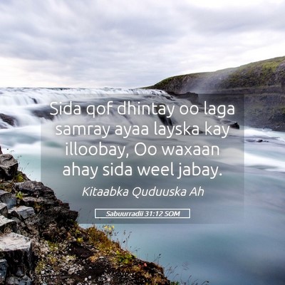 Picture 05 - Sabuurradii 31:12 SOM - Sida qof dhintay oo laga samray ayaa layska kay - Bible Verse Picture