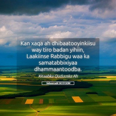 Picture 05 - Sabuurradii 34:19 SOM - Kan xaqa ah dhibaatooyinkiisu way tiro badan - Bible Verse Picture