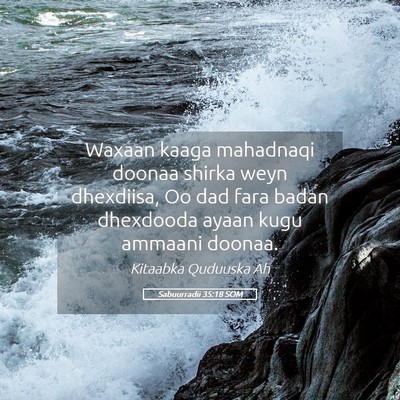 Picture 05 - Sabuurradii 35:18 SOM - Waxaan kaaga mahadnaqi doonaa shirka weyn - Bible Verse Picture