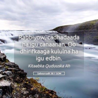 Picture 05 - Sabuurradii 38:1 SOM - Rabbiyow, cadhadaada ha igu canaanan, Oo - Bible Verse Picture