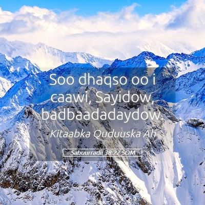 Picture 05 - Sabuurradii 38:22 SOM - Soo dhaqso oo i caawi, Sayidow, - Bible Verse Picture