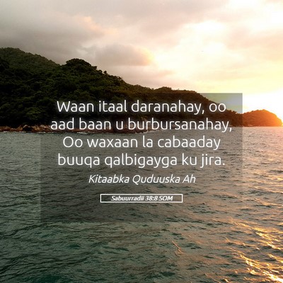 Picture 05 - Sabuurradii 38:8 SOM - Waan itaal daranahay, oo aad baan u - Bible Verse Picture