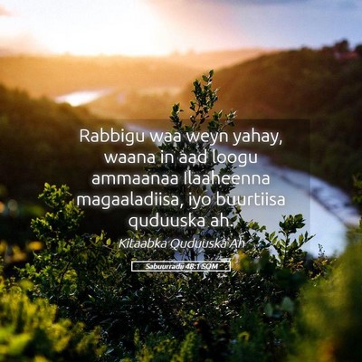Picture 05 - Sabuurradii 48:1 SOM - Rabbigu waa weyn yahay, waana in aad loogu - Bible Verse Picture